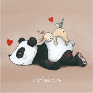 Coupon coussin le panda porteur de lapin