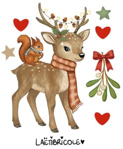 Transfert le cerf de Noël