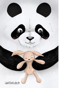 Coupon en microfibre Le Panda